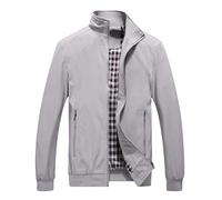 RYTEJFES Cazadora Hombre Entretiempo; Blanco Tallas Grandes con Cremallera Chaqueta Casual Negra Chaqueta Primavera Bomber Primavera Vestir Cazadora Elegante Cazadoras Entretiempo X3943 M40