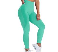RYTEJFES Leggins Damen Schwarz Leggings Tights Lang Pants Sportlich High Waisted Sport Pantyhose Stretchbar Elastisch Compression Yoga Blickdicht, verde, S