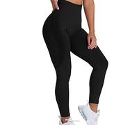 RYTEJFES Leggins Damen Schwarz Leggings Tights Lang Pants Sportlich High Waisted Sport Pantyhose Stretchbar Elastisch Compression Yoga Blickdicht, Negro , M