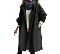 RYTEJFES Trench Mujer; Talla Grande Elegantes Antiviento Gabardinas 2024 Primavera Abrigos de Mujer Gabardina Otoño Trenchcoat Clásico Slim Fit Sobretudo 3XL Trench W70