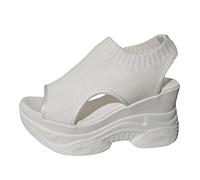 RYTEJFES Zapatillas Plataforma Mujer, Elegantes Running Casual Bambas Deportivas Plataforma Playeras de Deporte Sneakers Comodos Talla 43 Zapatos Verano Casuales Zapatillas Negras A30