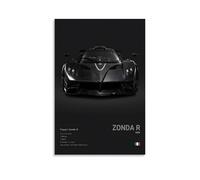 RYTRHNCV Pagani Zonda R Super Car Posters - Lienzo estético para decoración del hogar, dormitorio, sala de estar, 50 x 75 cm, estilo sin marco