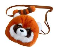 Ryttir Bonita bolsa cruzada de panda rojo, adorable bolso con forma de animal con ojos grandes, regalo para amantes del anime Kawaii para mujeres y niñas, Rojo (Red Panda)