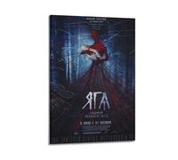 RYTWQRWE Baba YagaTerror of The Dark Forest Posters - Póster estético para pared, lienzo vintage, pintura decorativa para sala de estar, dormitorio, 30 x 45 cm, estilo marco