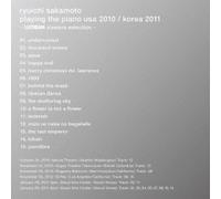 RYUICHI SAKAMOTO - Playing the Piano Usa 2010/Kor