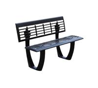 RYUQW3RE Bancos para terraza Banco con Respaldo de Parque, Silla de jardín de Aluminio Fundido, Asiento de jardín Exterior con Laca Negra(S)