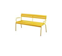 RYUQW3RE Bancos para terraza Banco de Aluminio for Exterior, sillón Impermeable for Patio y jardín con Respaldo(Yellow,160cm)