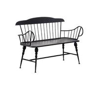 RYUQW3RE Bancos para terraza Banco de balcón Exterior con reposabrazos, Asiento de terraza, Color Negro (120 cm)