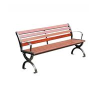 RYUQW3RE Bancos para terraza Banco de Exterior con Respaldo de Aluminio marrón Claro for Parque, 1,2/1,5/1,8 Metros(L)