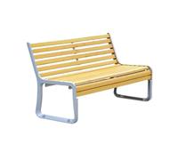 RYUQW3RE Bancos para terraza Banco de jardín con Respaldo de Madera y Estructura de Aluminio Fundido for Exteriores. Asientos de Ocio.(180cm)