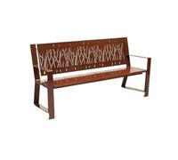 RYUQW3RE Bancos para terraza Banco de jardín de Acero Calado con Respaldo y reposabrazos for balcón Exterior(S)