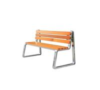 RYUQW3RE Bancos para terraza Banco de Parque de Acero Inoxidable - Silla de jardín con Respaldo de Madera for Exterior for 2 Personas(150cm)