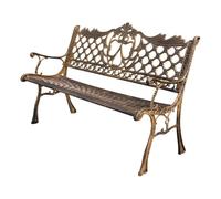 RYUQW3RE Bancos para terraza Banco de Parque for Exterior con Respaldo, Silla de jardín de Hierro Forjado y Aluminio Fundido.