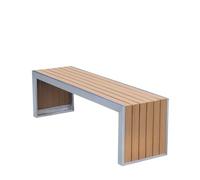 RYUQW3RE Bancos para terraza Banco de Parque Impermeable de Acero Inoxidable for jardín al Aire Libre y Plaza pública.(150cm)