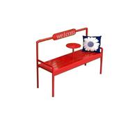 RYUQW3RE Bancos para terraza Banco de Parque y Gimnasio al Aire Libre, Asiento de Hierro Forjado for Centro Comercial y cafetería.(Orange)
