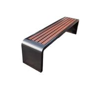 RYUQW3RE Bancos para terraza Banco de Plaza con Silla de Parque Exterior de Acero Inoxidable con Esquinas Redondeadas(180cm)