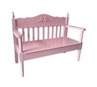 RYUQW3RE Bancos para terraza Banco for 2 Personas for Exteriores e Interiores, Banco de balcón de Madera Maciza de 41,9"con reposabrazos y Respaldo, Elegantes Sillas de Ocio de Pino(Pink)