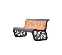 RYUQW3RE Bancos para terraza Silla de Exterior de Acero Inoxidable - Banco de Parque con Respaldo, Asiento de jardín Duradero(180cm)