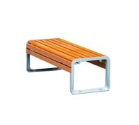 RYUQW3RE Bancos para terraza Silla de Parque, Banco for Exteriores, Estructura de Acero Inoxidable, Asiento de Madera, Zona de Descanso(150cm)