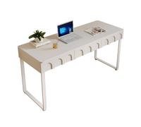 RYUQW3RE Escritorio de computadora Escritorio Blanco con cajones, tocador Moderno, Mesa for computadora portátil, Escritorio for Oficina en casa, for Escribir, estudiar, Dormitorio(140cm)