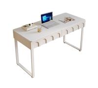 RYUQW3RE Escritorio de computadora Escritorio Blanco con cajones, tocador Moderno, Mesa for computadora portátil, Escritorio for Oficina en casa, for Escribir, estudiar, Dormitorio(80cm)