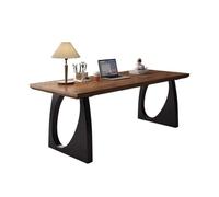 RYUQW3RE Escritorio de computadora Escritorio de Madera Maciza, Espacioso Escritorio de Estudio, Mesa de Comedor Rectangular Moderna de Color Nogal(120cm)