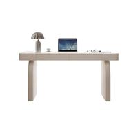 RYUQW3RE Escritorio de computadora Escritorio de Madera Maciza for portátil for Oficina en casa, Escritorio Blanco Sencillo y Moderno con cajones, Mesa Consola de tocador for Maquillaje.(140cm)