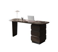 RYUQW3RE Escritorio de computadora Escritorio de Oficina con Espacio de Almacenamiento, Mesa de Escritura Moderna con archivador de 3 cajones, Marco de Madera Maciza Estable(180cm)