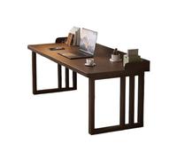 RYUQW3RE Escritorio de computadora Escritorio for PC con Marco Grueso, Mesa de Escritura Moderna y Sencilla for Oficina en casa, Nogal Oscuro(200cm)