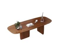 RYUQW3RE Escritorio de computadora Escritorio Minimalista de Madera Maciza for PC, estación de Trabajo, Escritorio Ovalado for conferencias, Mesa de Comedor for Oficina en casa(160cm)
