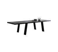 RYUQW3RE Escritorio de computadora Escritorio Minimalista de Madera Maciza, Mesa de Comedor Negra for el hogar, Mesa de conferencias Rectangular Moderna for Oficina.(200cm)