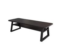 RYUQW3RE Escritorio de computadora Escritorio Moderno de Mediados de Siglo, Espacioso Escritorio de Madera Maciza con estantes extraíbles, Color Negro(140cm)