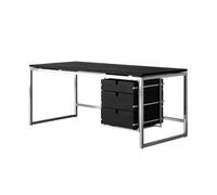 RYUQW3RE Escritorio de computadora Escritorio Moderno for Oficina en casa con Estructura de Acero Inoxidable y archivador Colgante.(180cm)