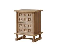 RYUQW3RE Mesita de Noche Vintage Grid Drawer Nightstand Bedroom Bedside Storage Cabinet Living Room Sofa Side Table