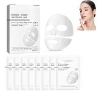 Ryvalia - Máscara de colágeno, mascarillas hidratantes de hidrogel durante la noche, hoja de tratamiento facial antienvejecimiento, máscara de hidratación para tensar la piel (2 cajas (8 piezas)