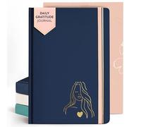 RYVE Diario diario de gratitud para mujeres, diario diario para mujeres, diario de atención plena, diario de afirmación diaria para mujeres, diario de cuidado personal, diario con indicaciones (azul)