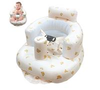 Ryvera Asiento Hinchable Bebé de 3-36 Meses, Inflatable Baby Seat Asientos de Suelo para Sentarse, Asientos para Bebés, Silla Hinchable para Bebés con Bomba de Aire Incorporad,Asiento Bañera para Bebe