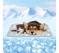 Rywell 60x45cm Alfombra Refrescante para Perros Secado Rápido, Termocrómicas Manta Fria para Perros Que Absorbe Rápidamente el Agua, No Tóxica y Antideslizante, Lavable a Máquina(Gris)