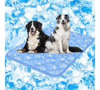 Rywell Alfombra Refrescante para Perros 102x150 cm,Gruesa Manta Fria para Perros con Fibras Termocrómicas Impermeables Integradas, Lavable, No Tóxica y Antideslizante (Azul)
