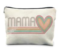 RYYCDOI Bolsa de maquillaje para mamá, regalos para mamá, bolsas de cosméticos para mujeres, bolsa de maquillaje con cremallera, regalos para mamá de hijas e hijos, regalos del día de la madre para