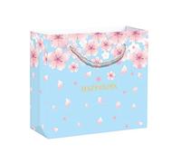 RYZGOJV Paquete de 10 bolsas de regalo, bolsas de regalo de papel con asa, bolsa de papel para llevar, bolsas de papel, bolsas de compras, bolsa de venta al por menor, -Sakura