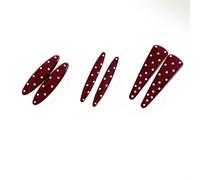 RYZNBY Pinzas para el pelo con lazo de lunares rojos para mujer, utilizadas para peinar, maquillar y lavar la cara