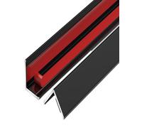 RZAJMADEU Protector de Esquinas de aleación de Aluminio Reforzado - Protector de Bordes de Pared for Uso doméstico y Comercial, fácil instalación, 1 Unidad(Black,180cm)