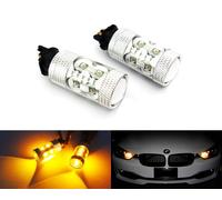 RZG 2 bombillas ámbar PWY24W PW24W 50W LED indicador lateral faro luz diurna DRL para A3 A4 F30 F34 C4 208 Golf