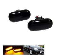 RZG 2 indicadores laterales LED negros, lámpara de señal de giro para Clio I II Espace III Kangoo I II Megane I Master II Trafic II Twingo Fortwo 453