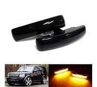 RZG 2 indicadores laterales LED negros, lámpara de señal de giro para LR Freelander 2 Discovery Series 3 4 RR Sport