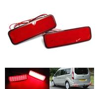 RZG 2 reflectores de parachoques trasero de lente roja LED antiniebla luz de freno DRL para 2012-2025 Transit Tourneo Connect Courier Transit Custom Transit
