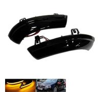 RZG - Lote de 2 intermitentes LED negros ahumados para espejos laterales Golf V Golf Plus Passat B6 Golf VI Variant
