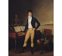 RZHRHJES Abstracto Cuadro Pintura Sobre Lienzo Pared Arte Cuadro François Adrien Boieldieu por Louis Leopold Boilly para Decoración de Paredes 60x90cm