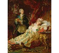 RZHRHJES Abstracto Cuadro Pintura Sobre Lienzo Pared Arte Cuadro Luis XV y Madame Dubarry de Gyula Benczúr para Decoración de Paredes 60x90cm